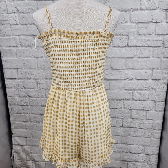 Altard State Gingham Spaghetti Strap Lined Romper Size M - Picture 6 of 16